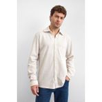 Back & Bond Pamuk Karışımlı Regular Fit Uzun Kollu Örme Gömlek Erkek Gömlek B35W22011 114 - Bej - 2XL