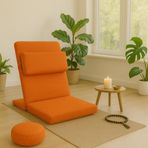 Backjack XL Meditasyon Sandalyesi, Yastıklı, 55x40x40 cm, Fermuarlı Kılıf (Turuncu)