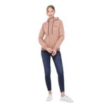 Backpacker Kadın Sweatshirt Kapüşonlu Fermuarlı Bej Bej S