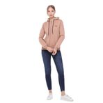 Backpacker Kadın Sweatshirt Kapüşonlu Fermuarlı Bej Bej XL
