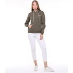 Backpacker Kadın Sweatshirt Kapüşonlu Fermuarlı Haki - M / Regular