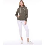 Backpacker Kadın Sweatshirt Kapüşonlu Fermuarlı Haki - S Regular