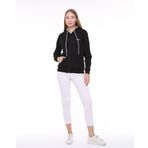 Backpacker Kadın Sweatshirt Kapüşonlu Fermuarlı Siyah Siyah M