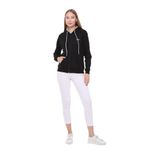 Backpacker Kadın Sweatshirt Kapüşonlu Fermuarlı Siyah Siyah S
