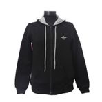Backpacker Kadin Sweatshirt Kapusonlu Fermuarli Siyah