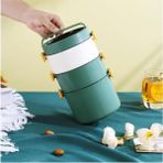 Backpacker Paslanmaz Çelik Yemek Kutusu 1800ML Yeşil - 1,8 lt