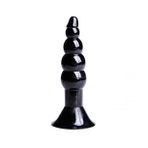 Backpart Boğumlu Vantuzlu 11.5cm Anal Tıkaç - Siyah