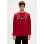 Bad Bear 19.02.12.003-C20 Kırmızı Convex Crewneck Erkek Sweatshirt