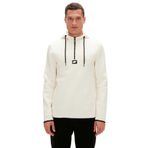Bad Bear 19.02.27.027 Halfzip Kırık Beyaz Erkek Sweatshirt