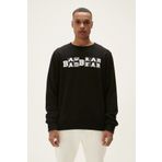 Bad Bear 22.02.12.009 Counter Grewneck Bisiklet Yaka Siyah Erkek Sweatshirt