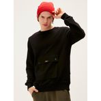 Bad Bear 22.02.12.017 Kangaroo Grewneck Bisiklet Yaka Siyah Erkek Sweatshirt