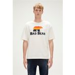 Bad Bear 23.01.07.027 Tripart Baskılı Beyaz Erkek T-Shirt