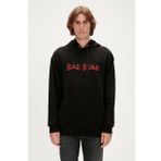 Bad Bear 3D Bad Hoodie Siyah Kapüşonlu Erkek Sweatshirt
