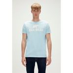 Bad Bear Bear Tee T-Shirt Gök Mavi Logo Baskılı Erkek Tişört - Açık Mavi - 2XL