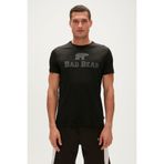 Bad Bear Bear Tee T-Shirt Midnight Siyah Logo Baskılı Erkek Tişört