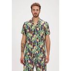 Bad Bear Bloom Siyah Baskılı Erkek Gömlek - XL