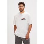 Bad Bear Chamelon Beyaz Baskılı Oversize Erkek T-shirt