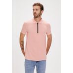 Bad Bear Cord Polo Yaka Pembe Erkek Tişört - Pudra Pembe