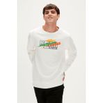 Bad Bear Crayon Crewneck Off-White Beyaz Erkek Sweatshirt - XL