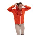 Bad Bear Erkek 210212028 Even Full-Zip Hoodie Kazak, Turuncu, L