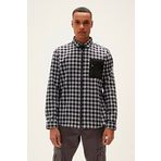 Bad Bear Erkek 220230006 Liam Full-Zip Gömlek, Lacivert, S