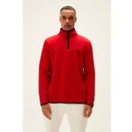 Bad Bear Erkek Kırmızı Fermuar Yakalı Half-Zip Sweatshirt