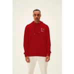 BAD BEAR Erkek PAUSE Kırmızı Kapüşonlu Sweatshirt Hoodie