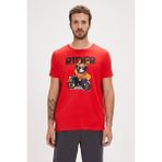 Bad Bear Fever Erkek Kırmızı Yuvarlak Yaka Tişört - Kırmızı - Kırmızı - S