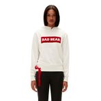 Bad Bear Flog Beyaz Kadın Kapüşonlu Sweatshirt Hoodie M