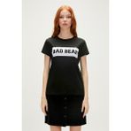Bad Bear Flog T-Shirt Siyah Baskılı Kadın Tişört10 - M