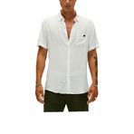 Bad Bear Frank Erkek Beyaz Kısa Kollu Gömlek, L, 220130001-WHT