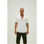 Bad Bear Frank Shirt Off-White Beyaz Kısa Kollu Erkek Gömlek - XL
