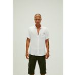 Bad Bear Frank Shirt Off-White Beyaz Kısa Kollu Erkek Gömlek