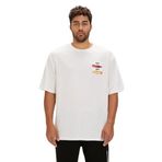 Bad Bear Gain Oversize Erkek Beyaz Yuvarlak Yaka Tişört, L, 240107042-WHT