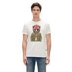 Bad Bear Good Game T-Shirt Off-White Beyaz Baskili Erkek Tisort