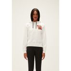 Bad Bear Here Kapüşonlu Kadın Beyaz Sweatshirt