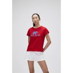Bad Bear Kadın Parlak Kırmızı Tişört Logo Tee - S
