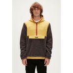 Bad Bear Leonard Plush Half-Zip Antrasit Peluş Erkek Kapüşonlu Sweatshirt - 2XL