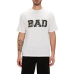 Bad Bear Levin Beyaz Baskılı Oversize Erkek T-shirt