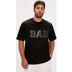 Bad Bear Levin Siyah Baskılı Oversize Erkek T-shirt