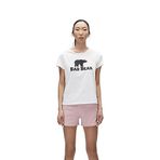 Bad Bear Logo Tee T-Shirt Off-White Beyaz Baskılı Kadın Tişört