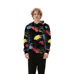 Bad Bear Painter Hoodie Siyah Çok Renkli Kapüşonlu Erkek Sweatshirt XL
