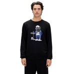 Bad Bear Panther Crewneck Erkek Siyah Yuvarlak Yaka Sweatshirt, Siyah, XXL