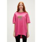 Bad Bear Re-Finger Recycle Fuşya Pembe T-Shirt Baskılı Kadın Tişört10 - Raspberry