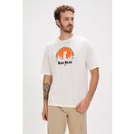 Bad Bear Re-Planet Beyaz Baskılı Erkek Tişört