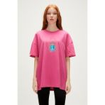 Bad Bear Re-Save Recycle Fuşya Pembe T-Shirt Baskılı Kadın Tişört10 - XL - Raspberry