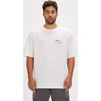 Bad Bear Sand Beyaz Baskılı Oversize Erkek T-shirt