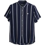 Bad Bear Sergio Shirt Lacivert Kısa Kollu Çizgili Erkek Gömlek