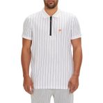 Bad Bear Theo Beyaz Polo Yaka Fermuarlı Erkek T-shirt