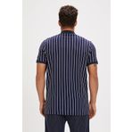 Bad Bear Theo Lacivert Polo Yaka Fermuarlı Erkek T-shirt